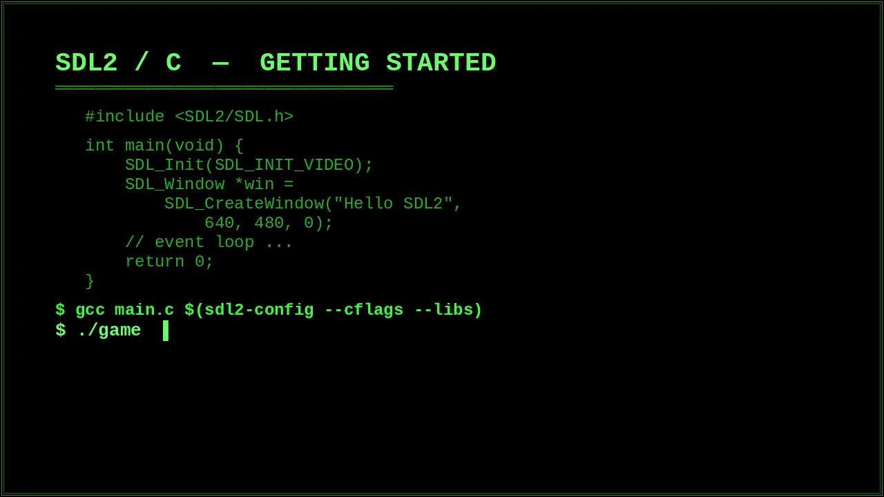 Getting Started with SDL2 in C